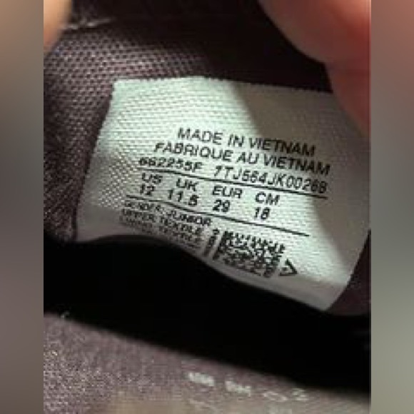 CONVERSE All Star youth size 12 sparkly, deep purple slip on shoes - Picture 4 of 4